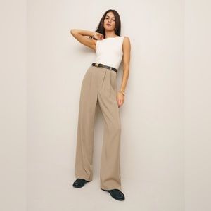 REFORMATION wide leg pleated pant